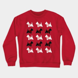 Cute Scottish Terrier Pattern Crewneck Sweatshirt